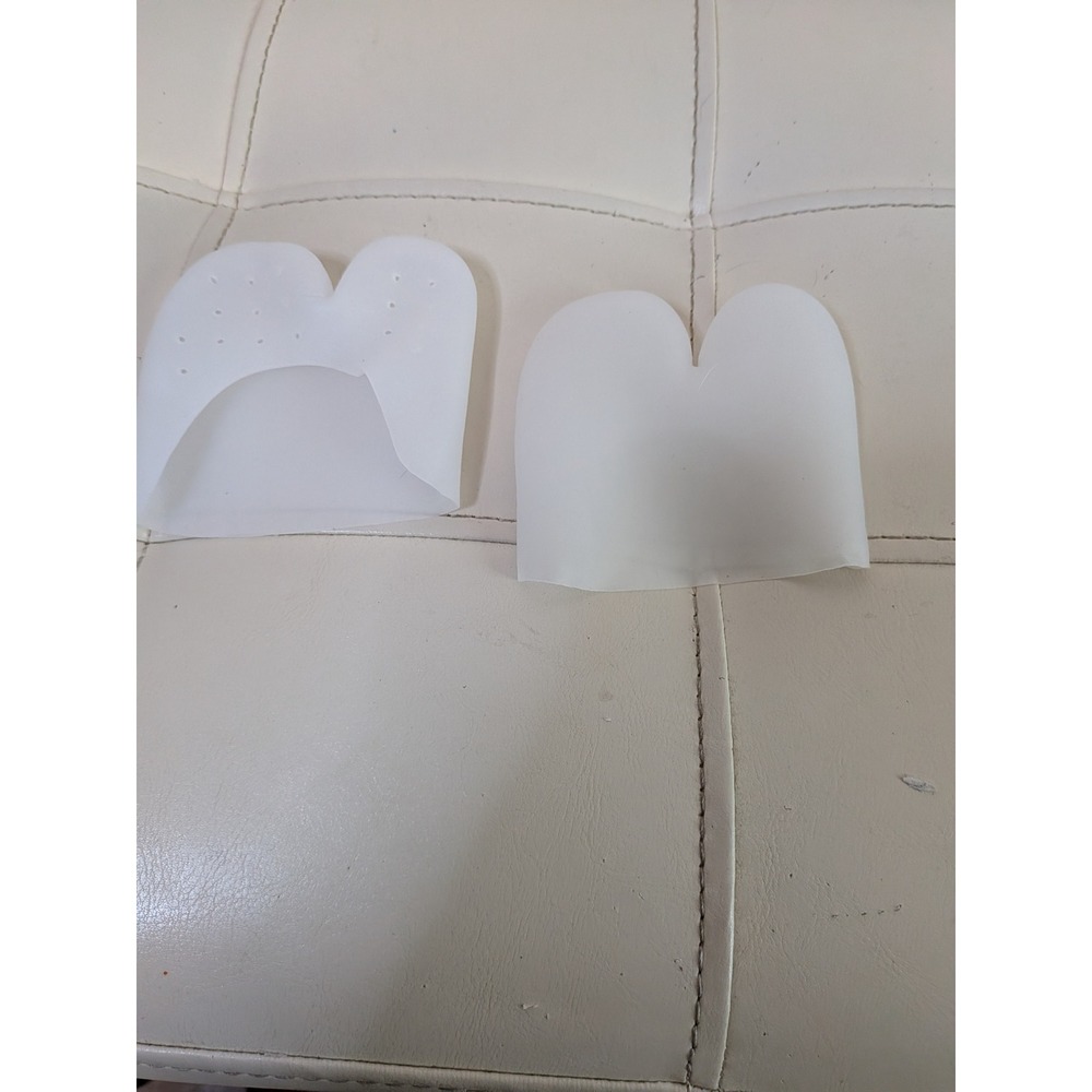 Silicone Gel Toe Protectors Breathable Perforated Blister Guard White 1 Pair